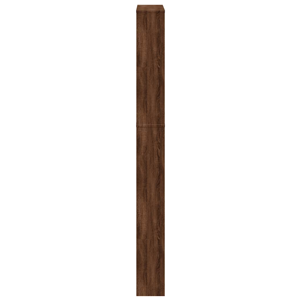 Scarpiera con Specchio a 5 Livelli Rovere Marrone 63x17x169,5cm