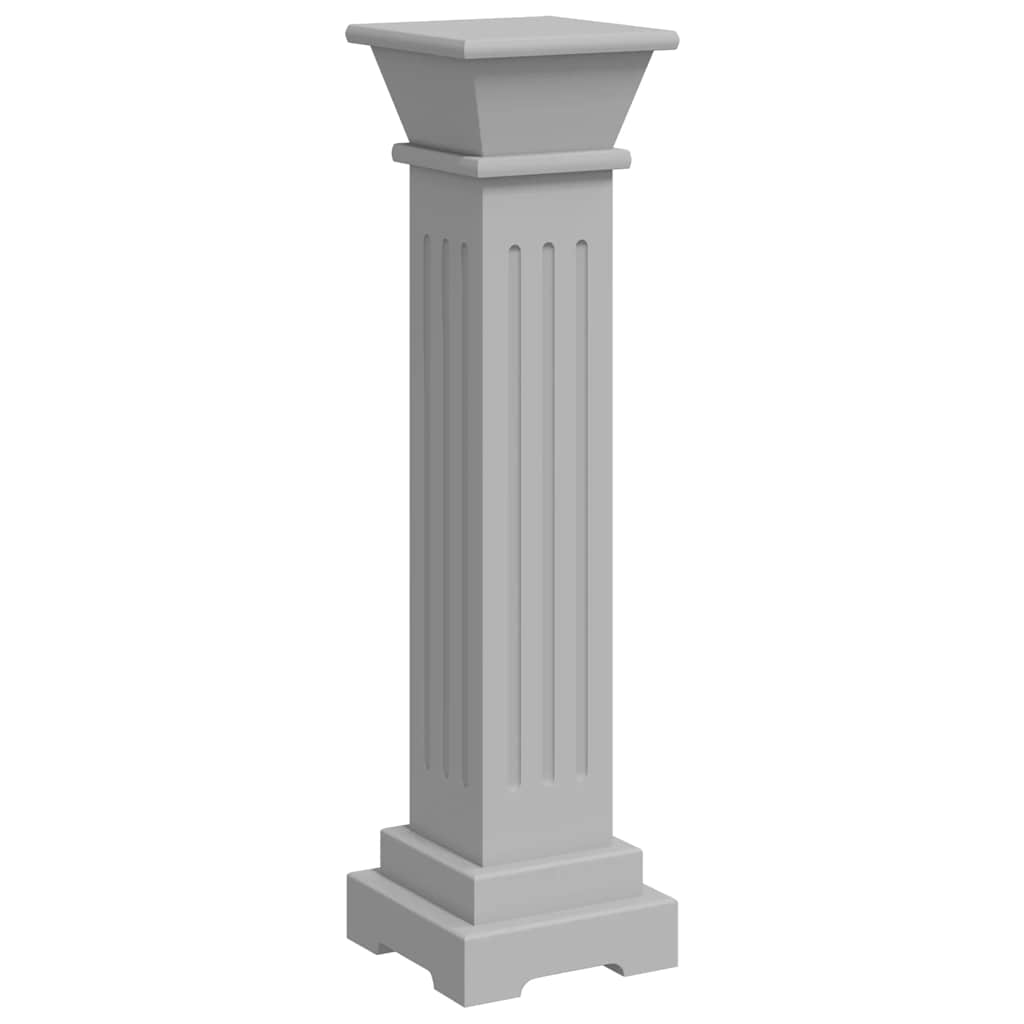 Piedistallo per Piante Quadrato Classico Grigio 17x17x66 cm MDF