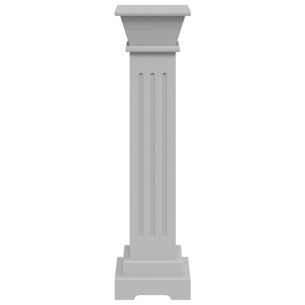 Piedistallo per Piante Quadrato Classico Grigio 17x17x66 cm MDF