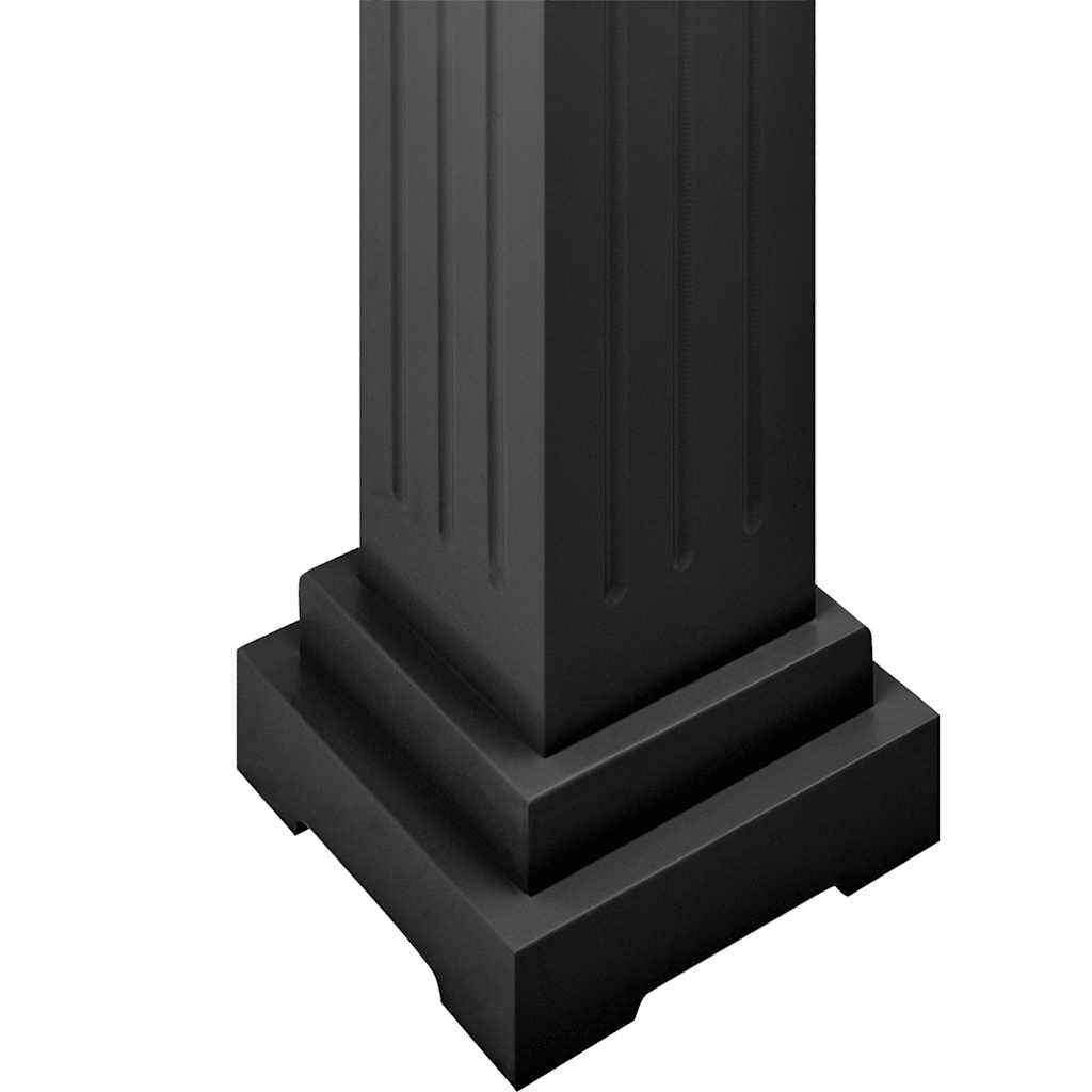 Piedistallo per Piante Quadrato Classico Nero 17x17x66 cm MDF