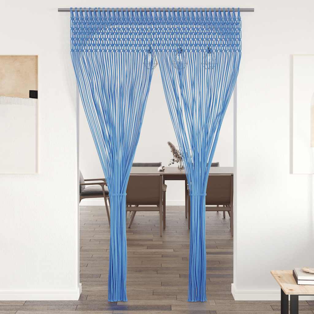 Tenda Macramè Blu 140x240 cm in Cotone