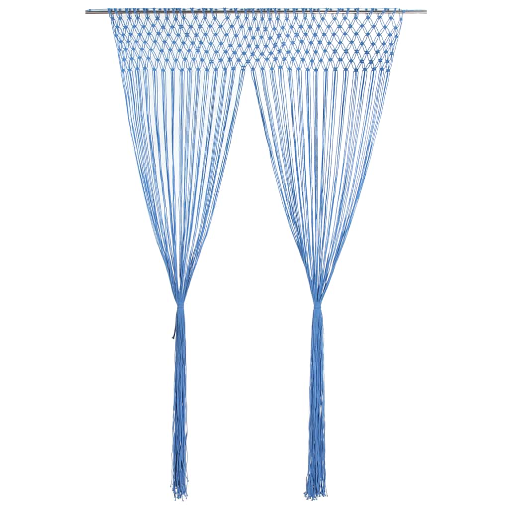 Tenda Macramè Blu 140x240 cm in Cotone