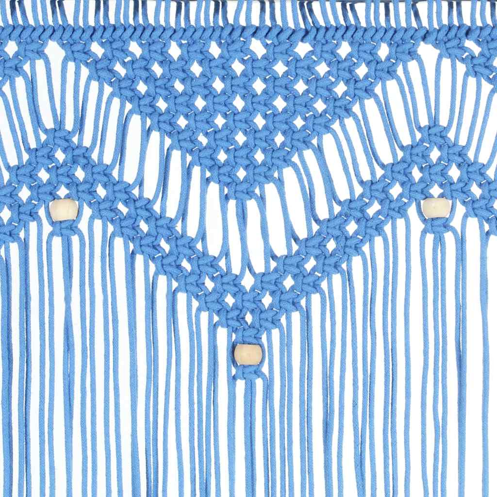 Tenda Macramè Blu 140x240 cm in Cotone