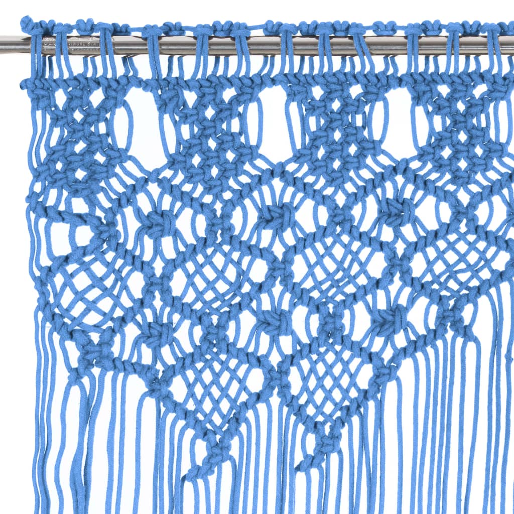 Tenda Macramè Blu 140x240 cm in Cotone