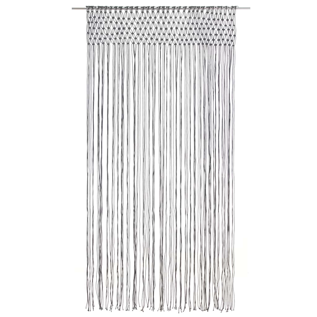 Tenda Macramè Antracite 140x240 cm in Cotone