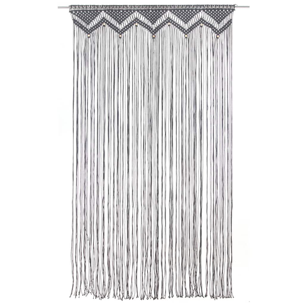 Tenda Macramè Antracite 140x240 cm in Cotone