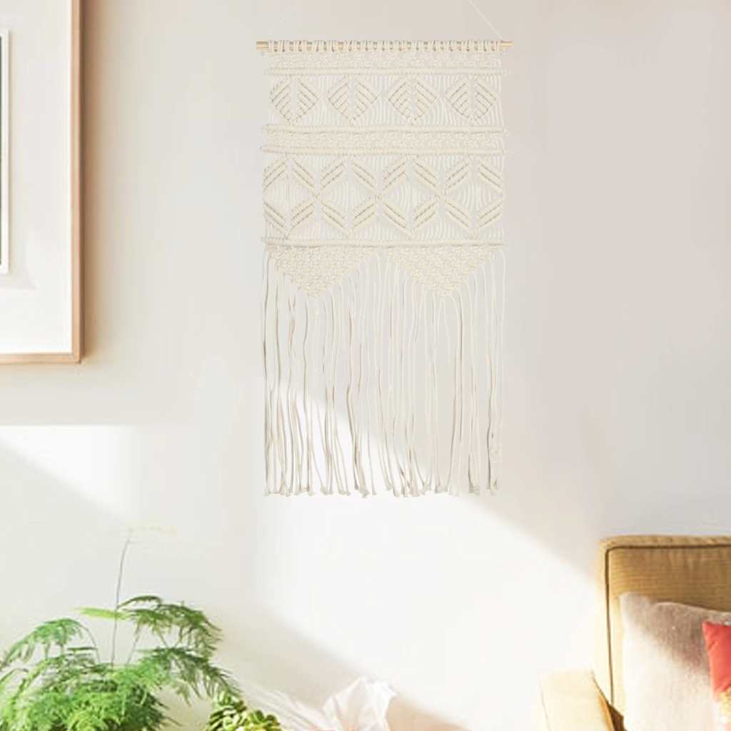 Decorazione da Parete in Macramè 40x80 cm Cotone
