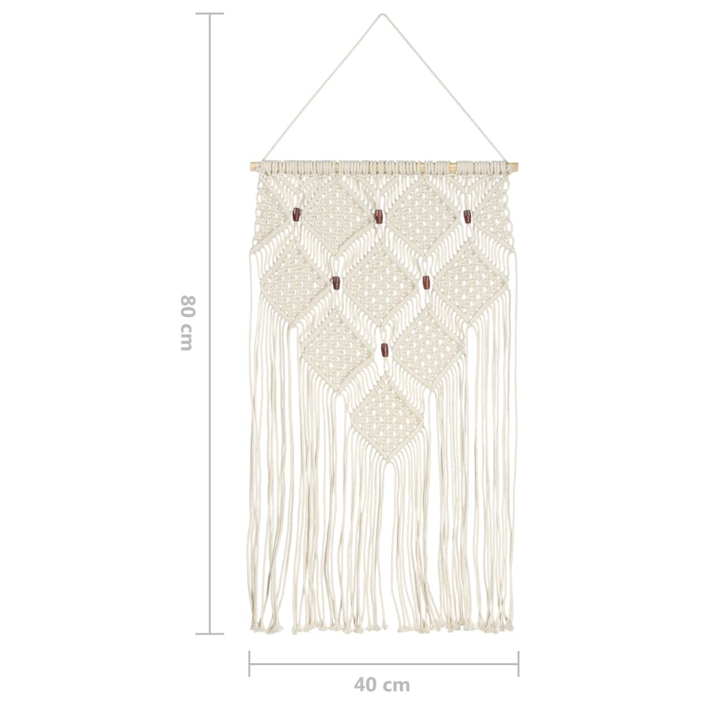 Decorazione da Parete in Macramè 40x80 cm Cotone