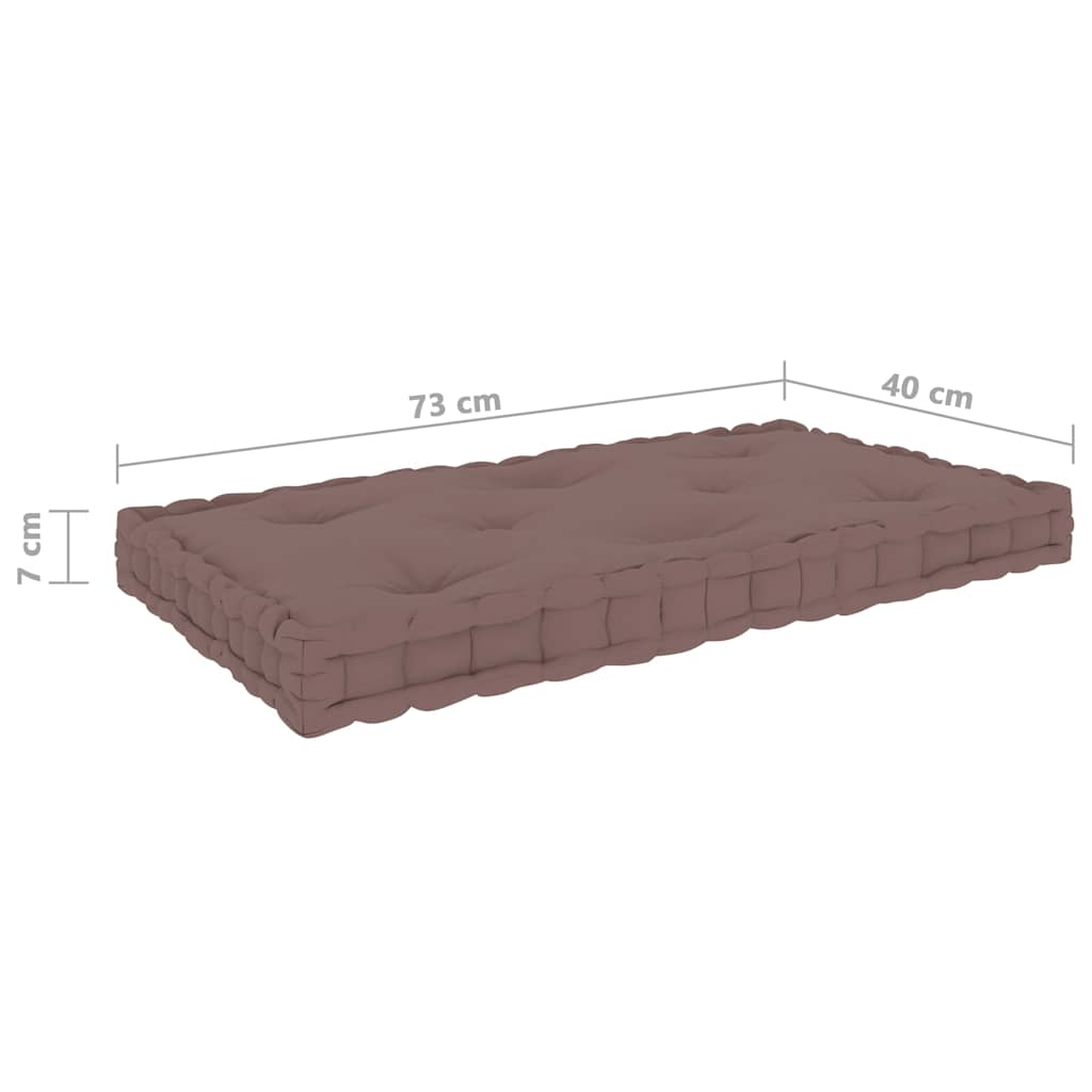 Cuscino per Pallet e Pavimento Talpa 73x40x7 cm in Cotone