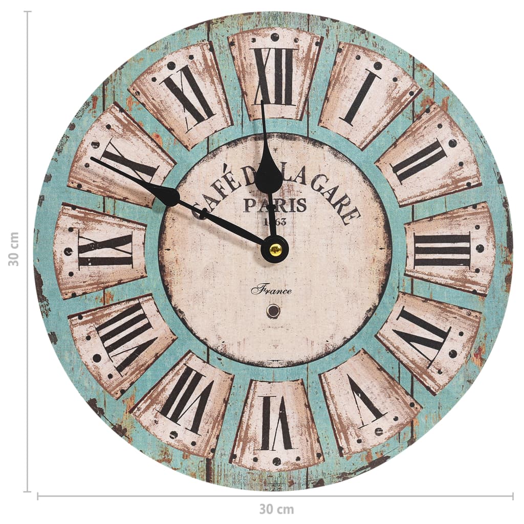 Orologio da Parete Multicolore 30 cm in MDF