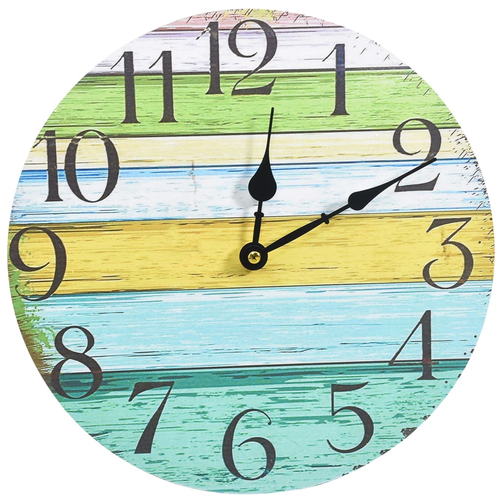Orologio da Parete Multicolore 30 cm in MDF