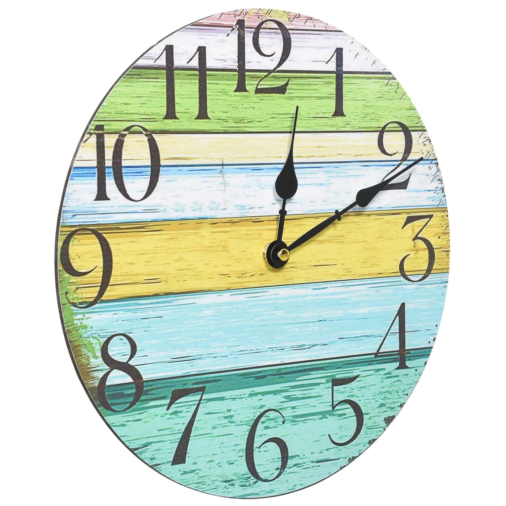 Orologio da Parete Multicolore 30 cm in MDF