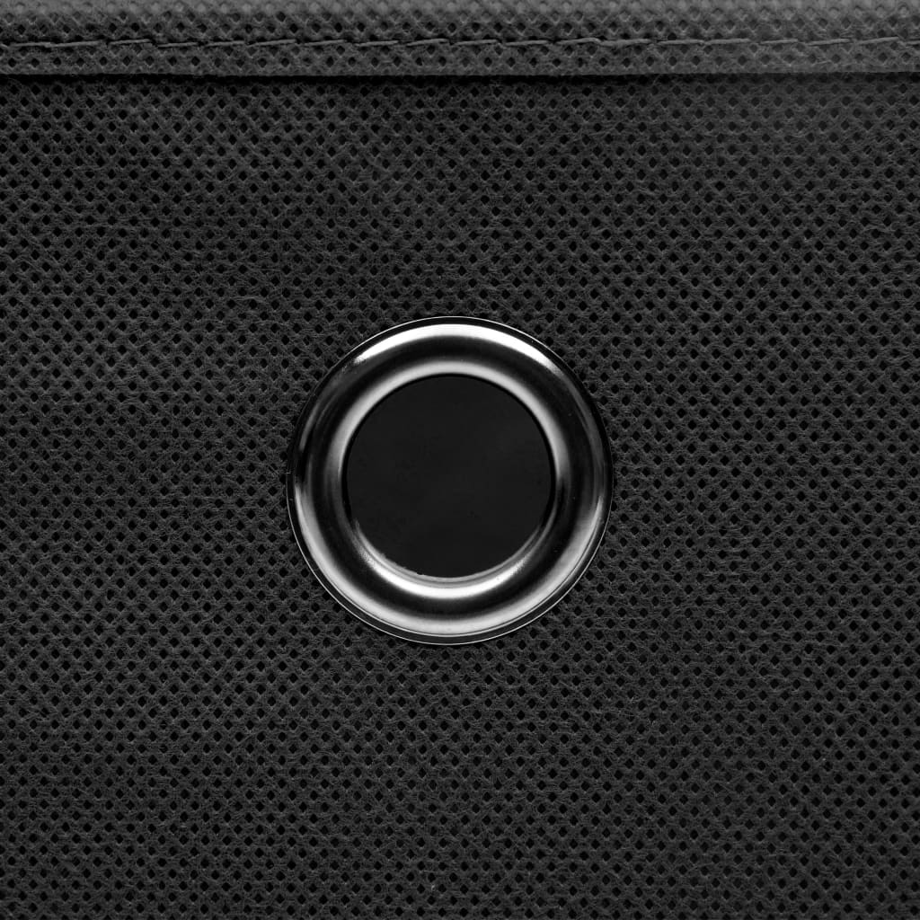 Contenitori con Coperchi 10 pz 28x28x28 cm Nero