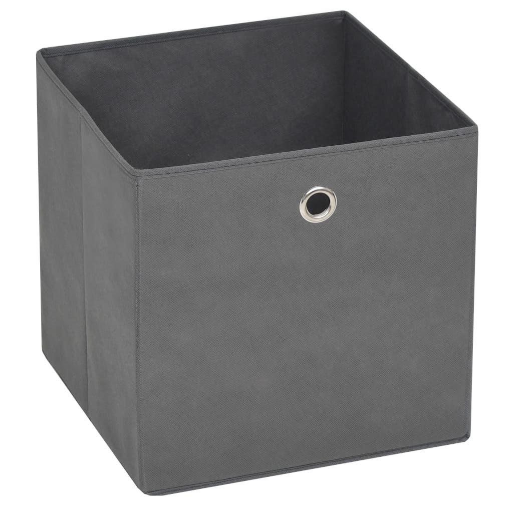 Contenitori 10 pz in Tessuto non Tessuto 28x28x28 cm Grigio