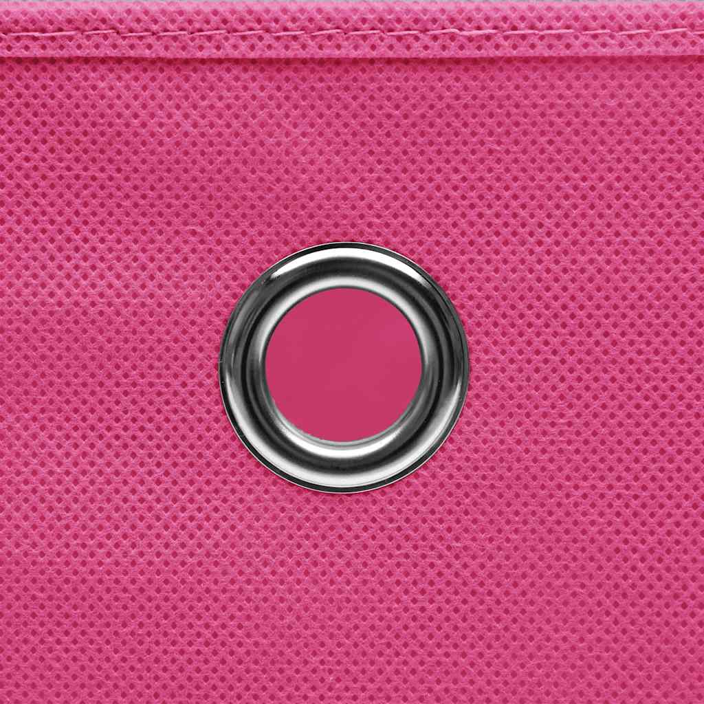 Contenitori con Coperchi 10 pz 28x28x28 cm Rosa