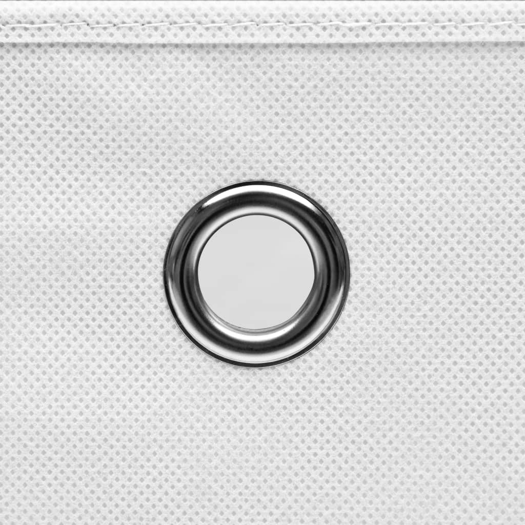 Contenitori con Coperchi 4 pz 28x28x28 cm Bianco