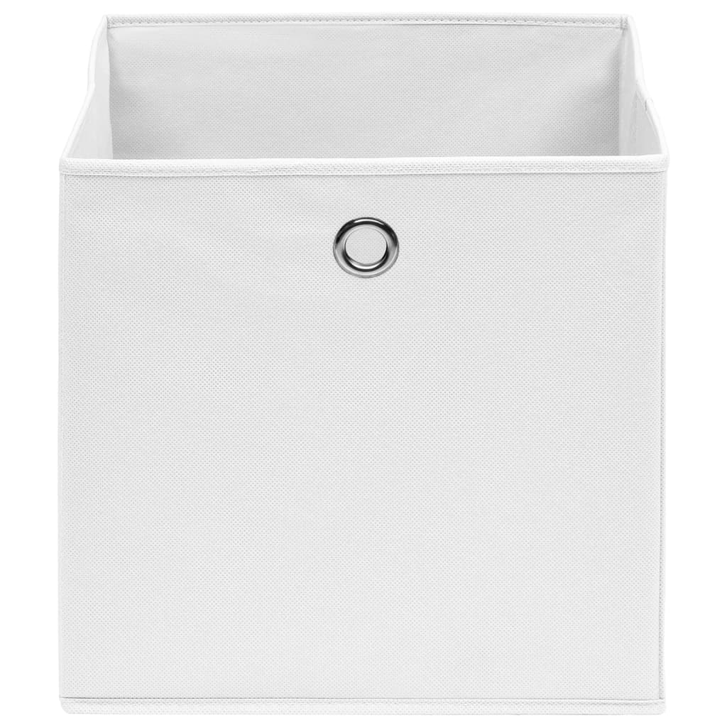Contenitori 10 pz in Tessuto non Tessuto 28x28x28 cm Bianco