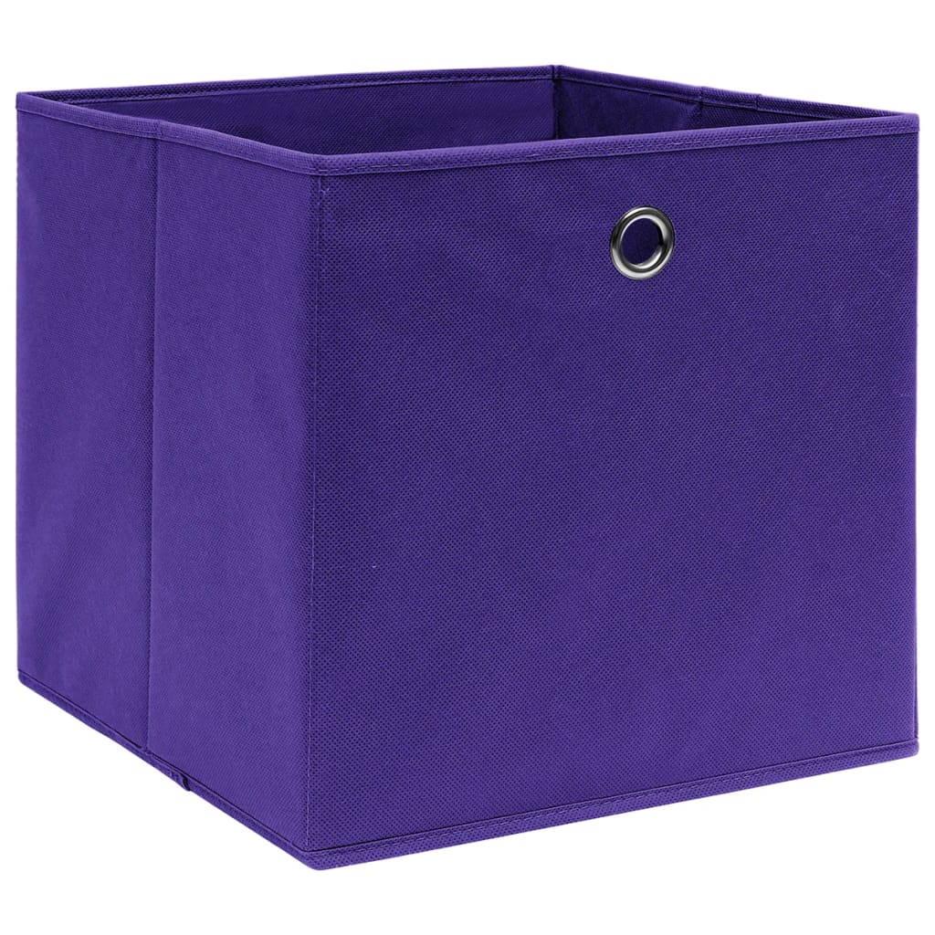 Contenitori 10 pz in Tessuto non Tessuto 28x28x28 cm Viola