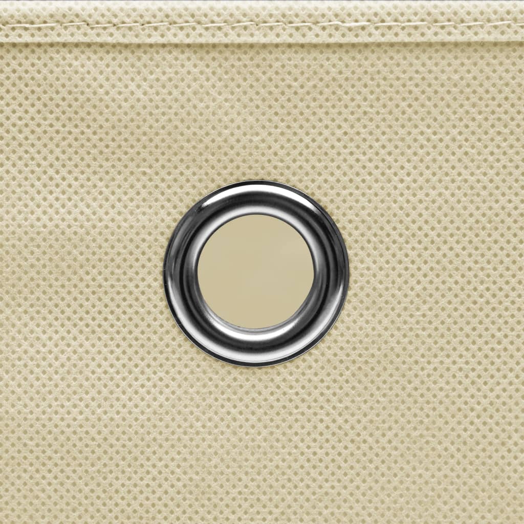 Contenitori con Coperchi 4 pz 28x28x28 cm Crema