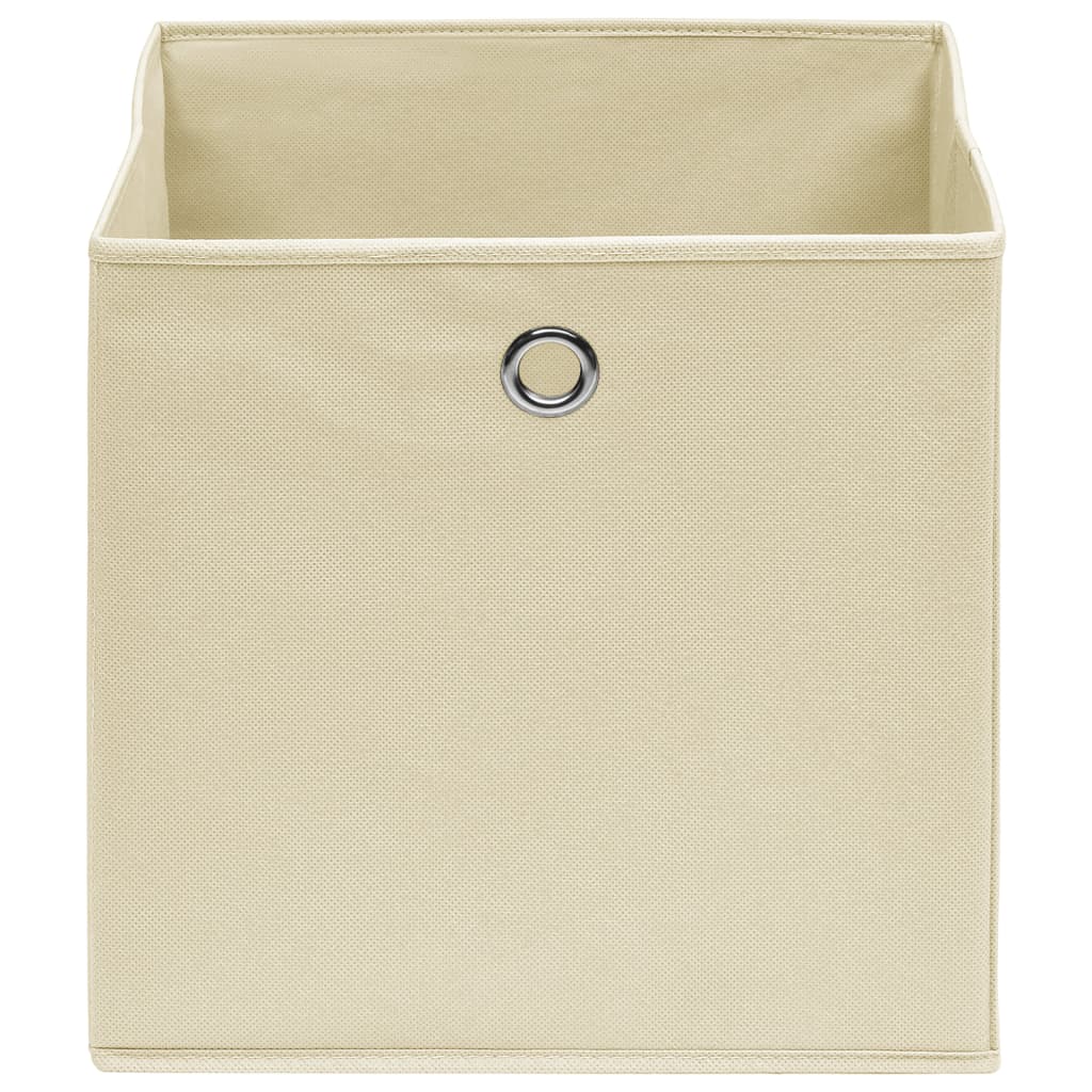 Contenitori 10 pz in Tessuto non Tessuto 28x28x28 cm Crema