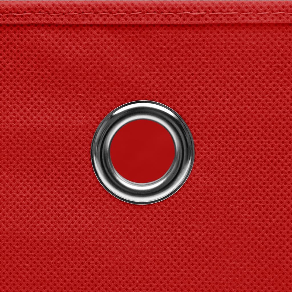 Contenitori con Coperchi 4 pz 28x28x28 cm Rosso