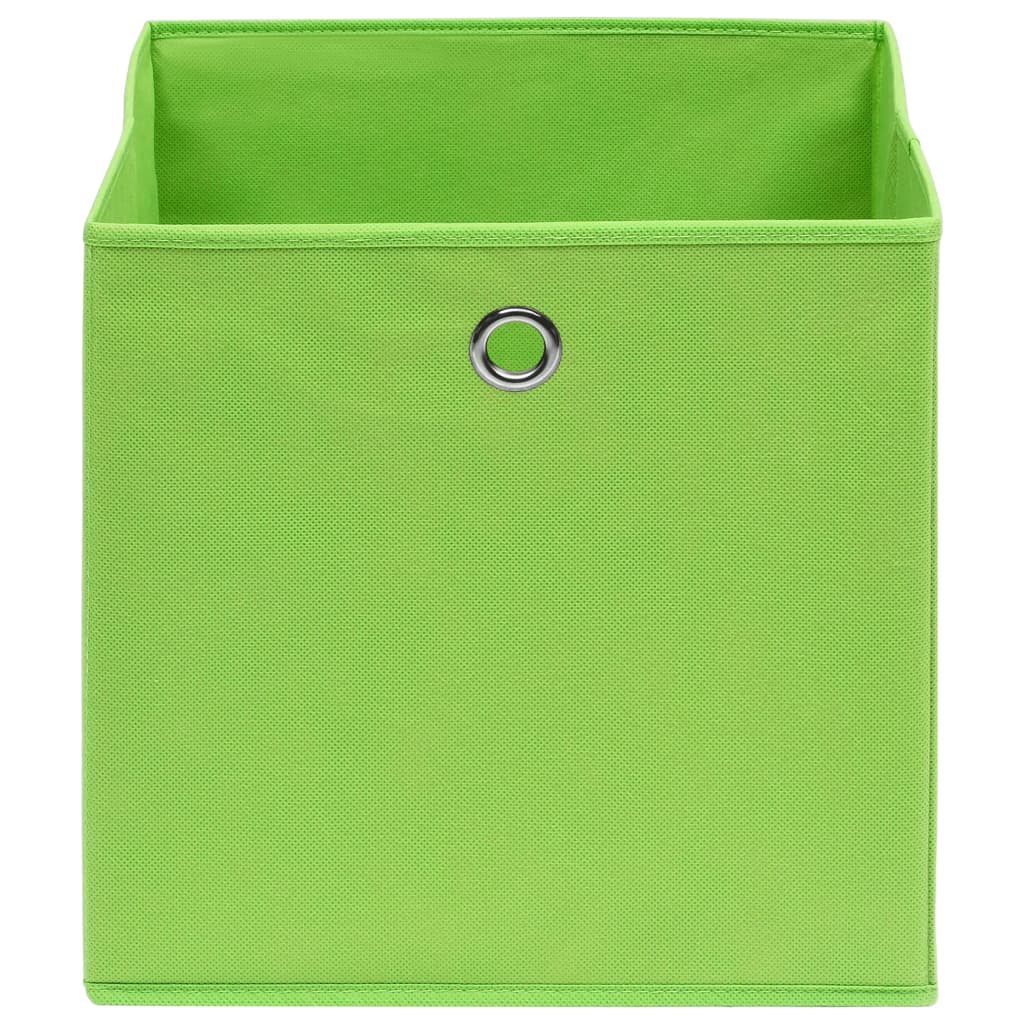 Contenitori 10 pz in Tessuto non Tessuto 28x28x28 cm Verde