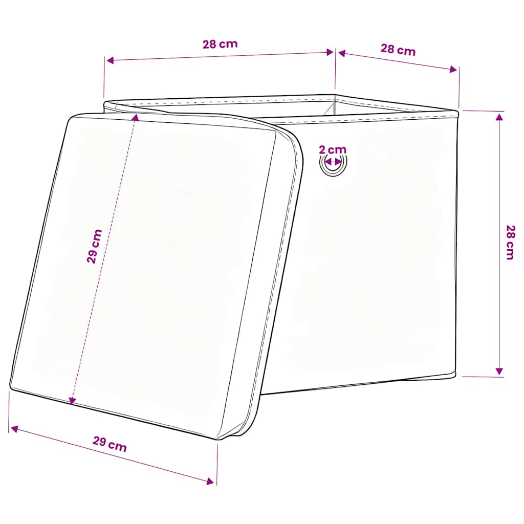 Contenitori con Coperchi 4 pz 28x28x28 cm Azzurro