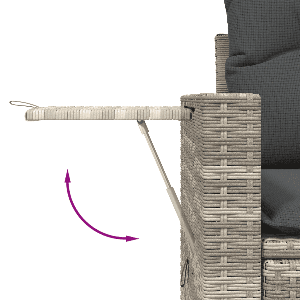 Set Divano da Giardino 6pz con Cuscini Grigio Chiaro