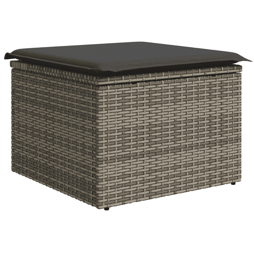 Salotto da Giardino 7 pz in Polyrattan Grigio Modulare