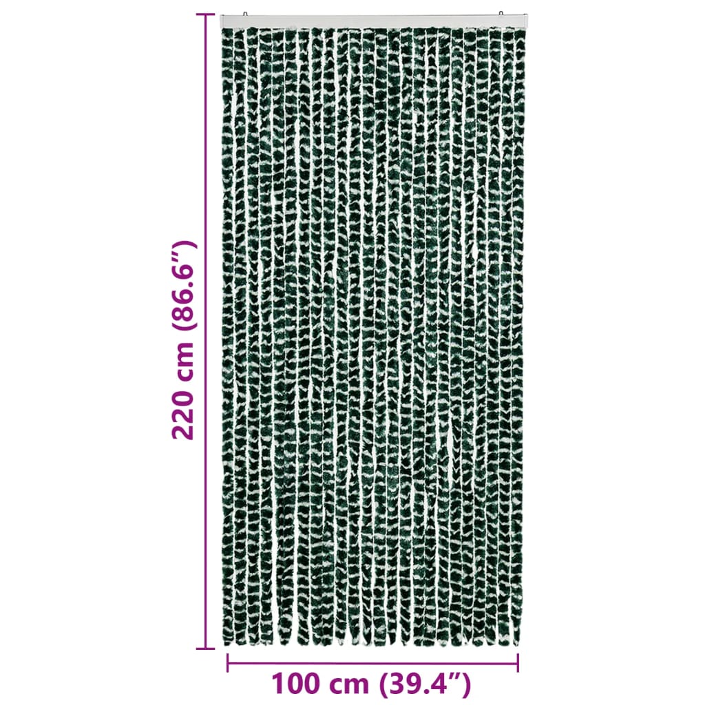 Zanzariera Verde e Bianco 100x220 cm Ciniglia