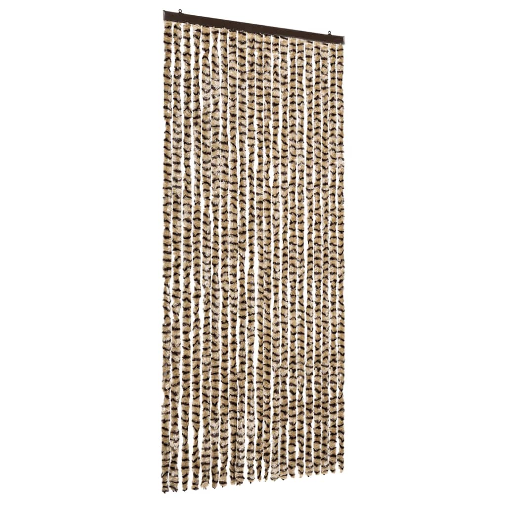 Zanzariera Beige e Marrone 90x220 cm Ciniglia
