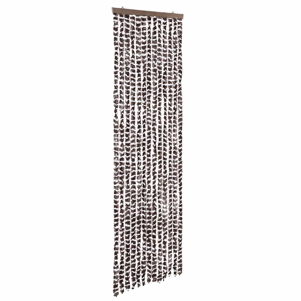 Zanzariera Marrone e Bianco 56x185 cm Ciniglia