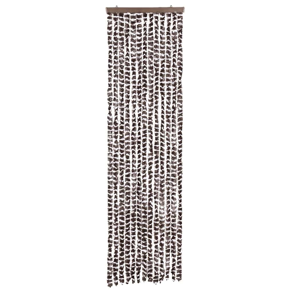 Zanzariera Marrone e Bianco 56x185 cm Ciniglia