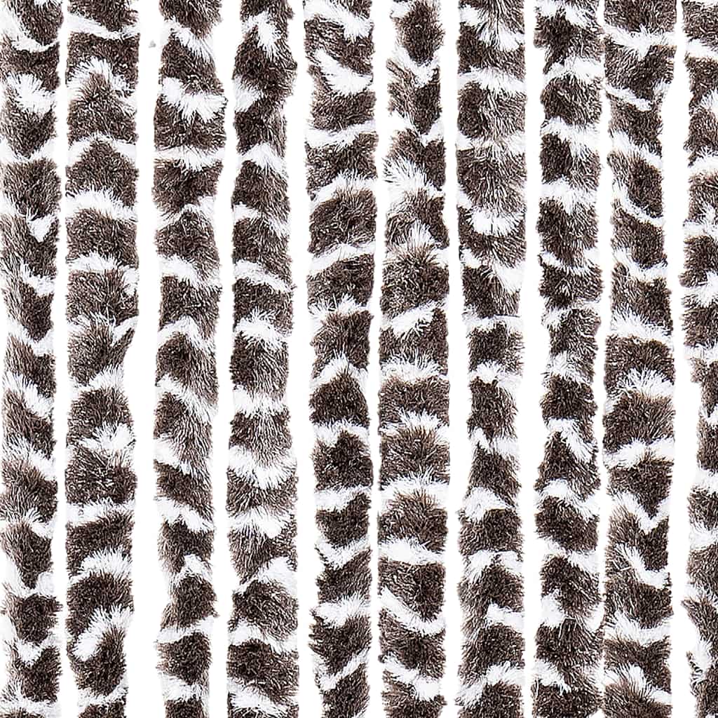 Zanzariera Marrone e Bianco 56x185 cm Ciniglia