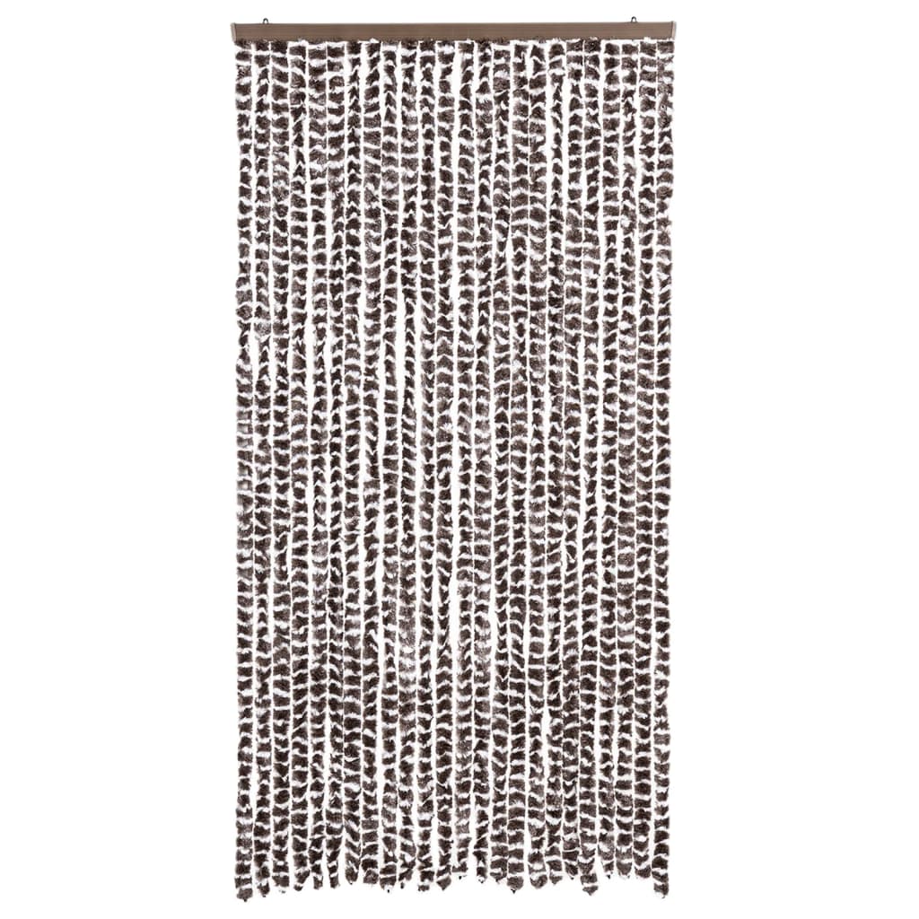Zanzariera Marrone e Bianco 100x220 cm Ciniglia