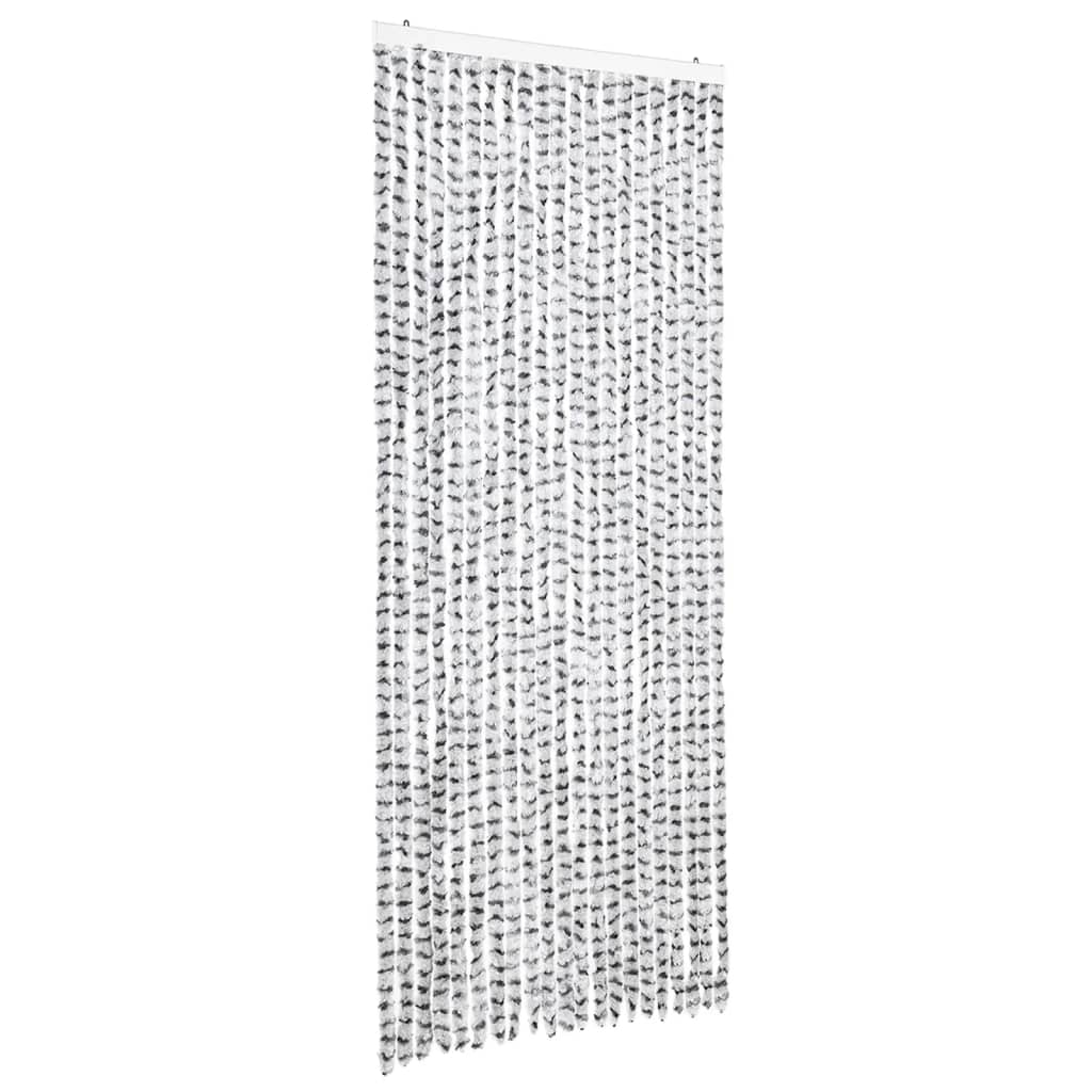 Zanzariera Grigio Chiaro e Grigio Scuro 90x220 cm Ciniglia