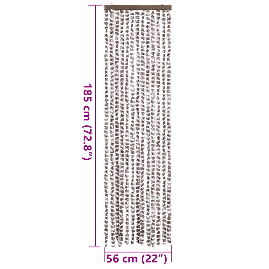 Zanzariera Grigio Talpa e Bianco 56x185 cm Ciniglia