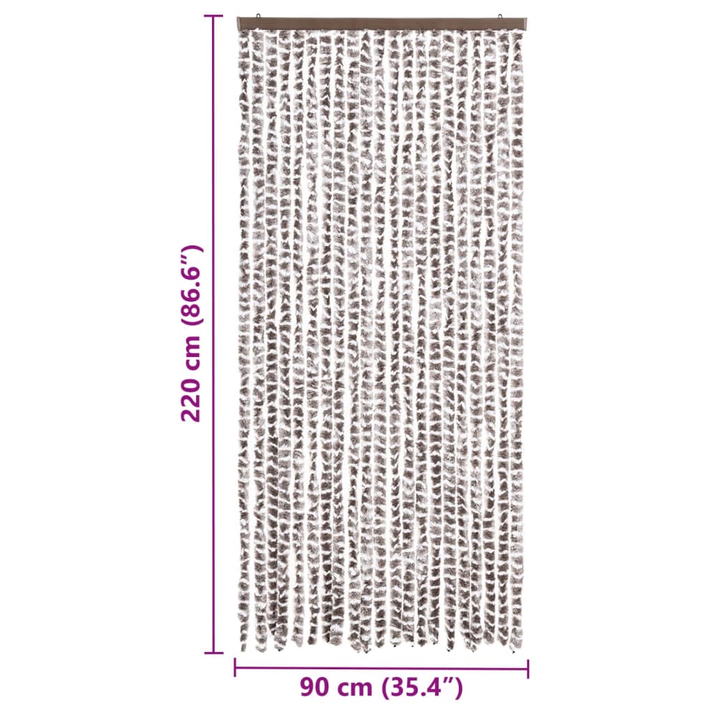 Zanzariera Grigio Talpa e Bianco 90x220 cm Ciniglia