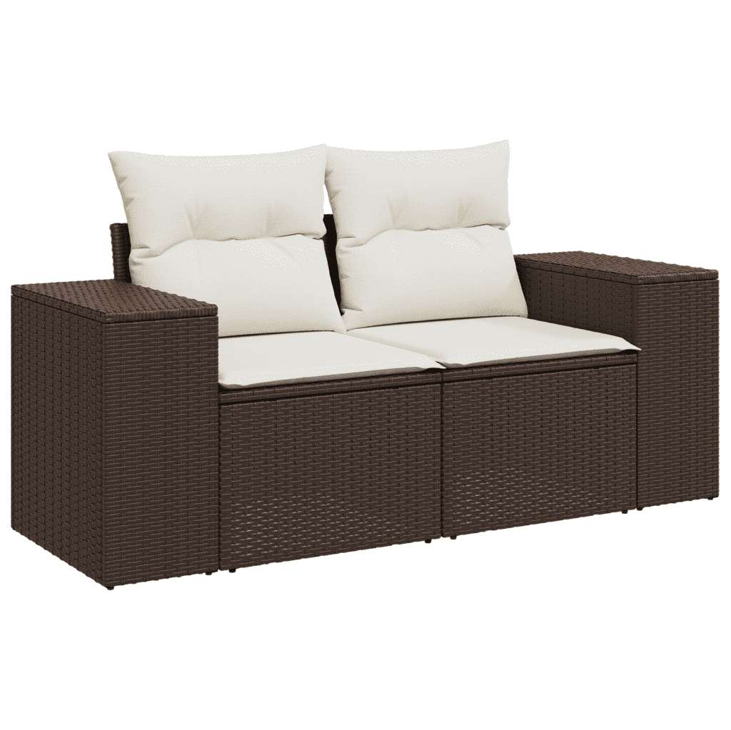 Salotto da Giardino Marrone in Polyrattan, 6 pezzi