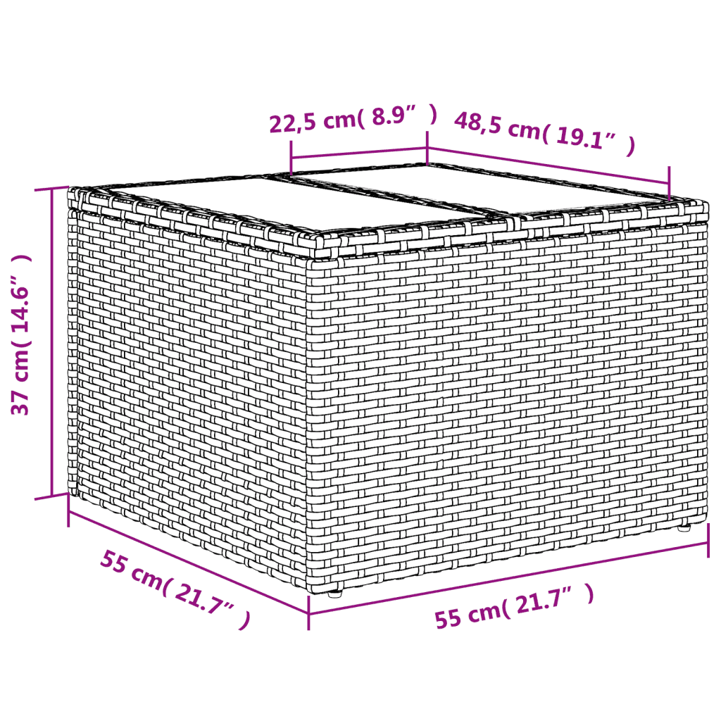 Set Divani da Giardino con Cuscini 7pz Nero Polyrattan