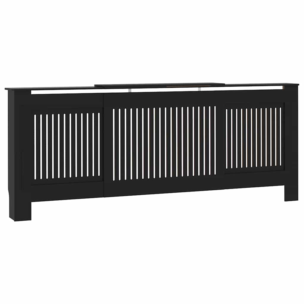 Copertura per Radiatore Nera in Legno Multistrato 205 cm
