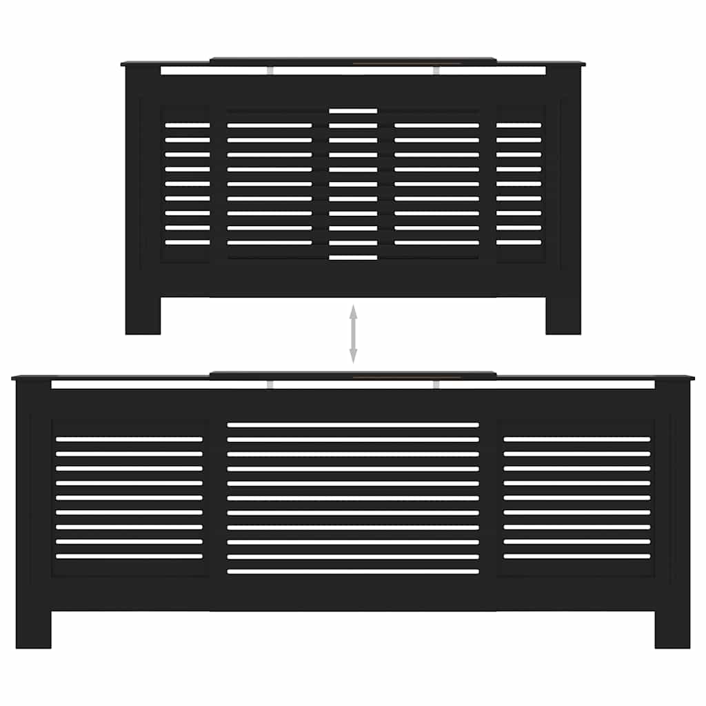 Copertura per Radiatore Nera in MDF 205 cm