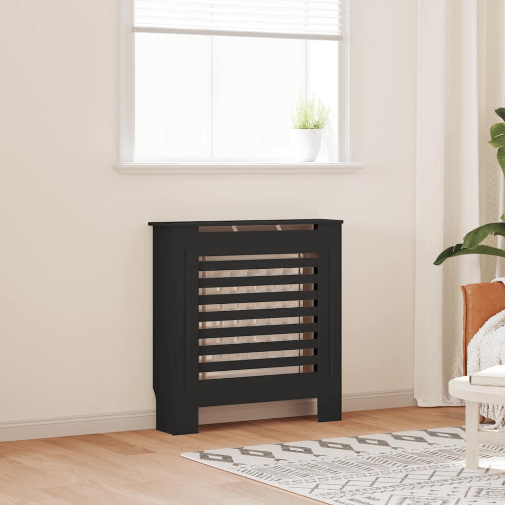 Copertura per Radiatore Nera in MDF 78 cm