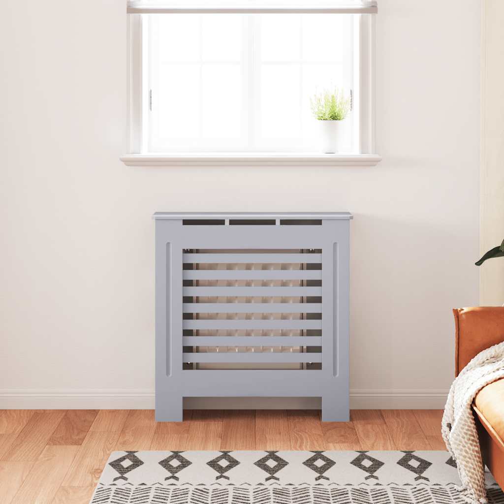 Copertura per Radiatore Grigia in MDF 78 cm