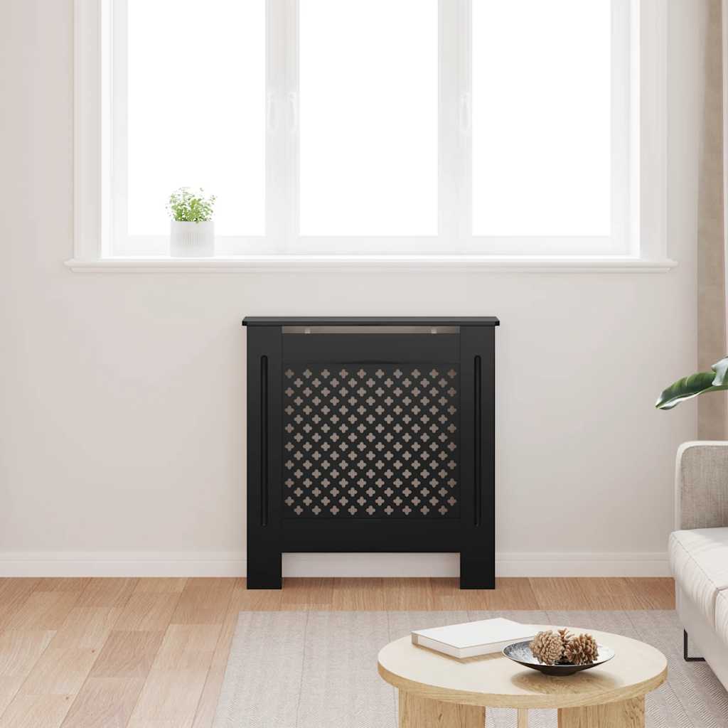 Copertura per Radiatore Nera in MDF 78 cm