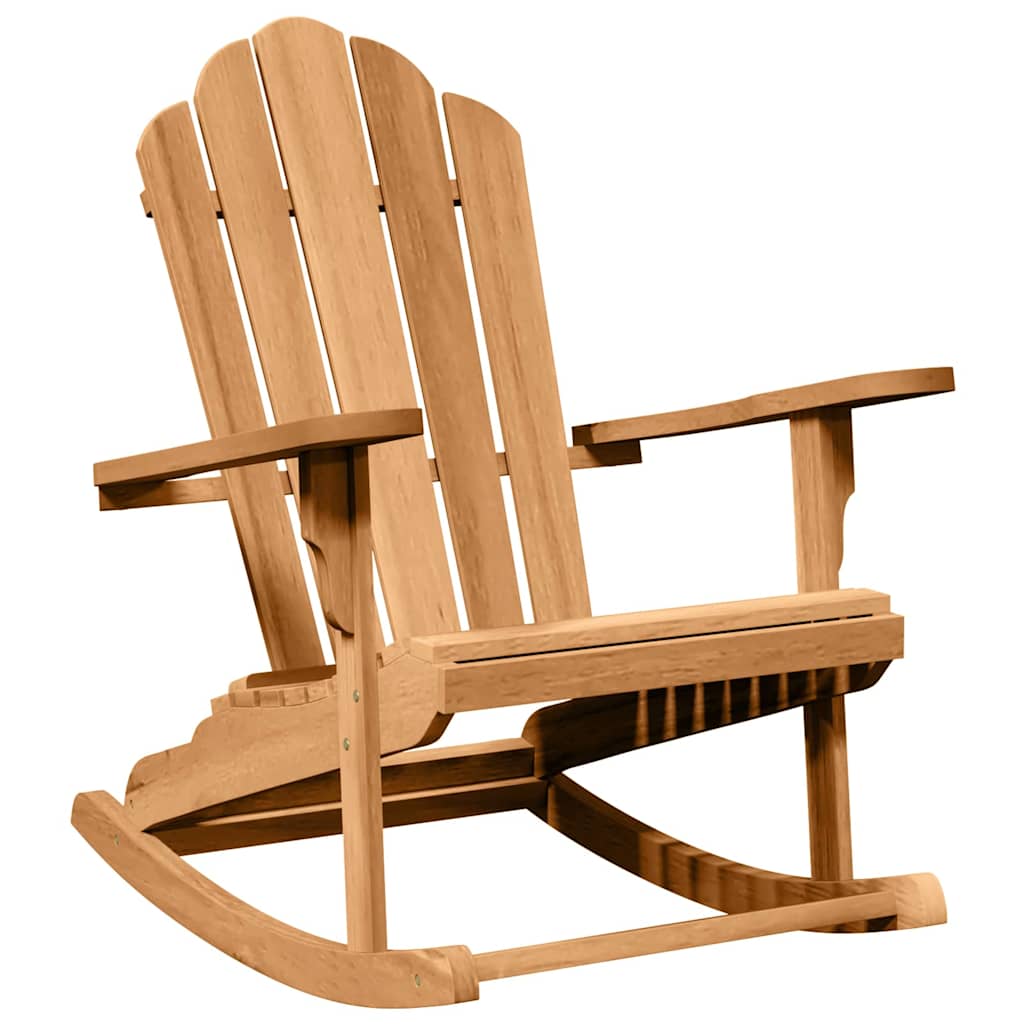 Poltrona a dondolo Adirondack 2 pz Marrone
