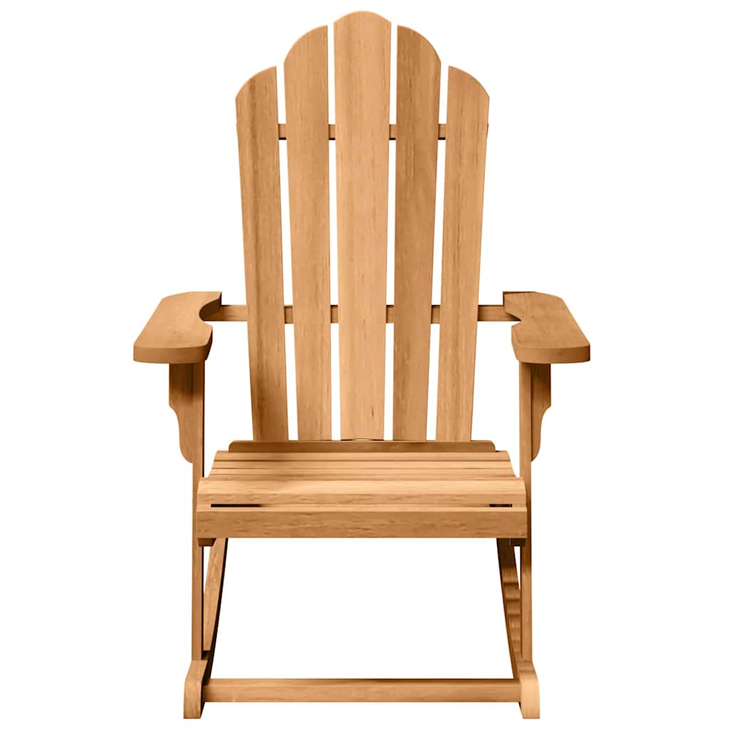 Poltrona a dondolo Adirondack 2 pz Marrone