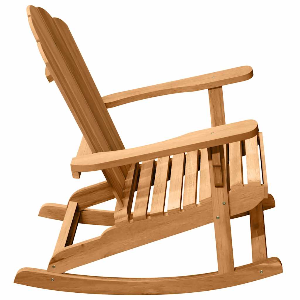 Poltrona a dondolo Adirondack 2 pz Marrone