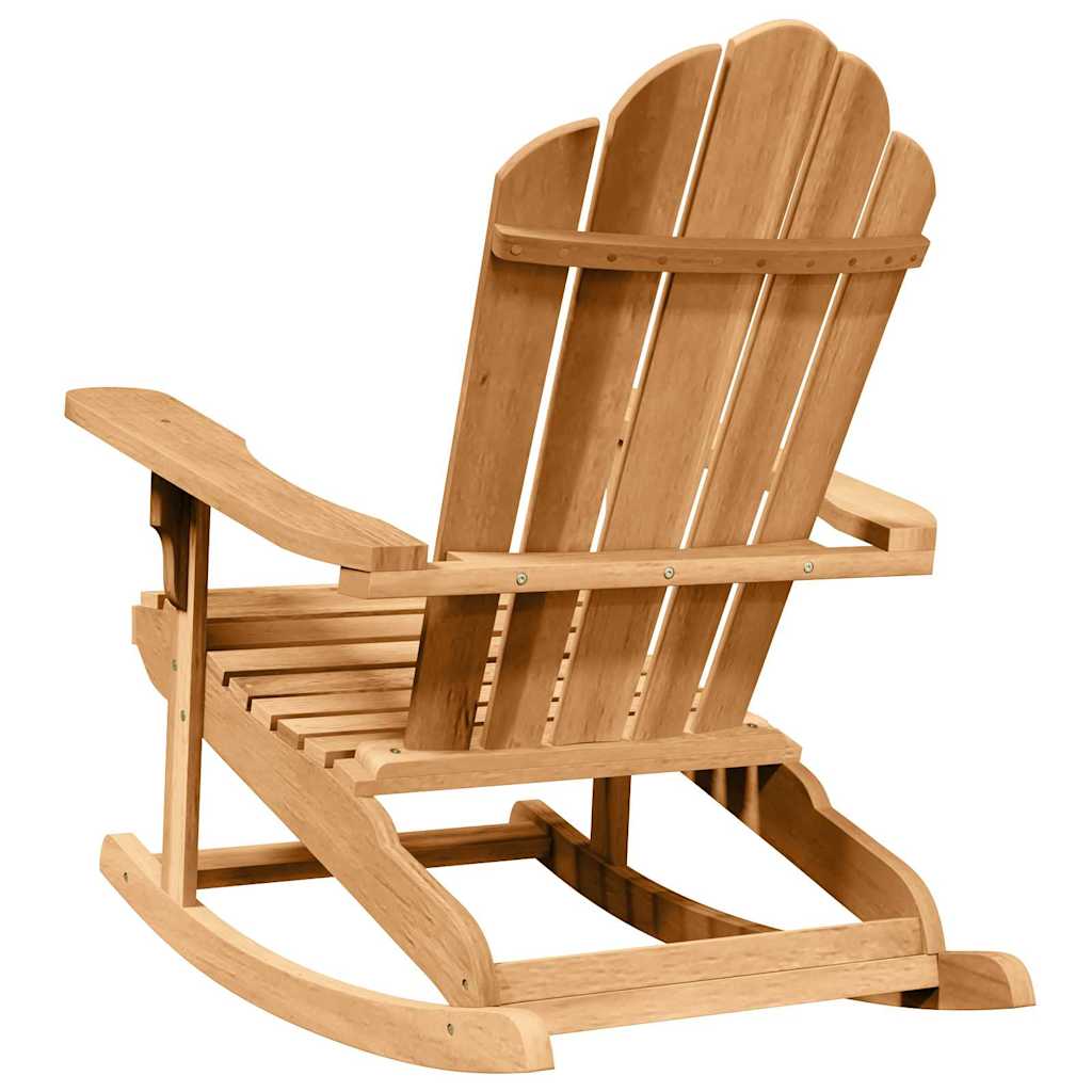 Poltrona a dondolo Adirondack 2 pz Marrone