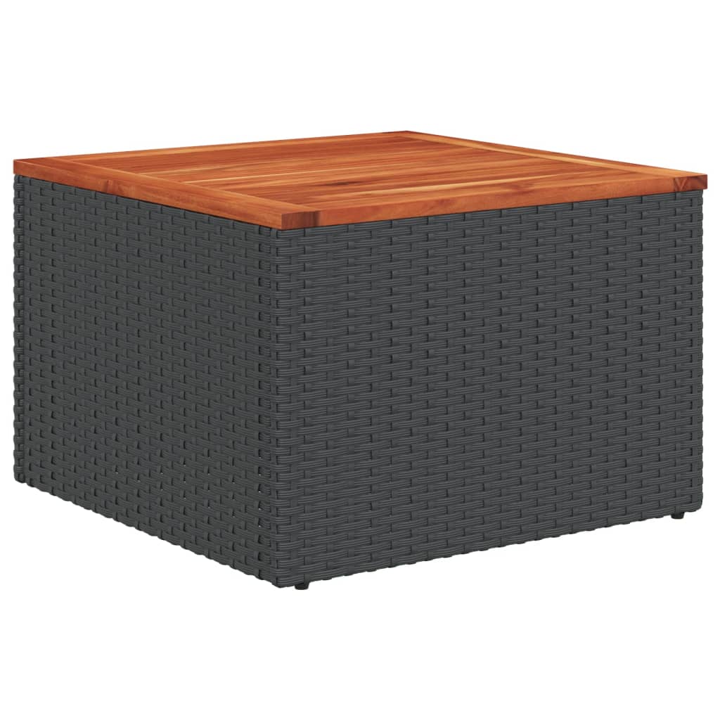 Set Divani da Giardino 6 pz con Cuscini Nero in Polyrattan
